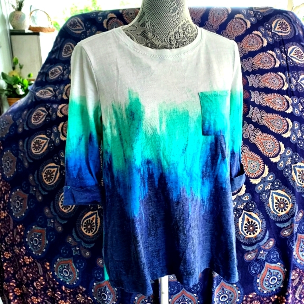 Westbound Top-PM-Blue,Teal & White